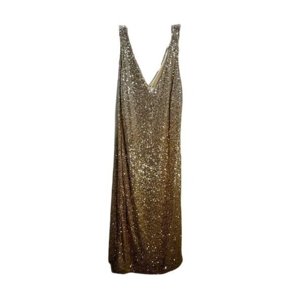 Women's Sequin Cocktail Dress Sparkly V Neck‎ Bodycon Small - Picture 1 of 5